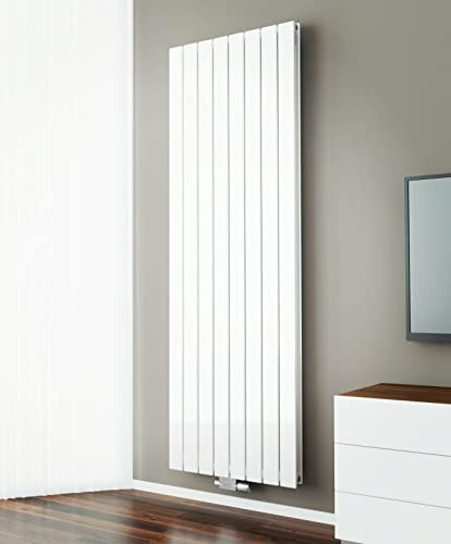 WEBER Flach Heizkörper Vertikal Paneelheizkörper Design Heizung Flachheizkörper Wandheizung weiß/anthrazit (1800x456mm Doppellagig Weiß)