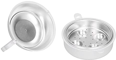Cocedor de Huevos en Forma de pollo: Hervidor y Vaporizador para 4 Huevos Apto para Microondas con Material Resistente Al Calor para Escalfar Huevos en la Cocina Casera de Forma