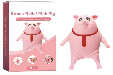 Stress Pig Pink Stress Toy | Anti Stress Pig Pink,Piggy Squeeze Toy,Pigs Anti-Stress Toy,Creative Decompressions Piggy,Fidget Toys For Children Adults