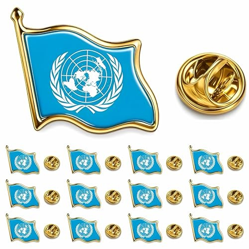 Lot de 6/12/25/50/100 petites épinglettes de revers du drapeau des Nations Unies