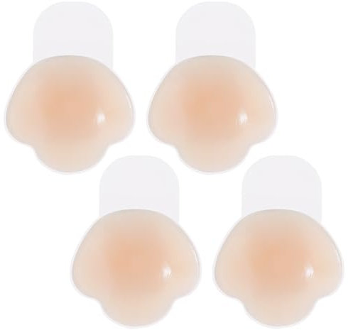 Asitanie 2 Paar Klebe BH Push Up Klebe Push Up BH Klebebh Klebe-BHS Sticky Bra Adhesive Bra Wiederverwendbare Unsichtbar Trägerlos für Abendkleid Brautkleid Badeanzug und Rückenfreie
