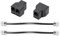 Kueohse 2 splitter per cavi telefonici RJ11, da 15 cm, 6P4C, 2 porte, adattatore splitter per cavi telefonici, durevoli
