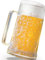Bonyelite - Brocca per birra finta, 340 ml, doppia parete, isolante, regalo creativo, accessorio per birra Tricky, ideale per scherzi e bevande fresche, 15,5 cm (340 ml)