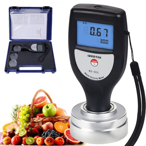 ylpddmm Digitales Lebensmittel-Wasser-Aktivitätsmessgerät, AW Monitor Wasser-Aktivität Prüfung,Wasser-Aktivitätsmessgerät, für Lebensmittel Fleisch Obst Wasseraktivitätsmessungen, Bereich 0~1.0aw