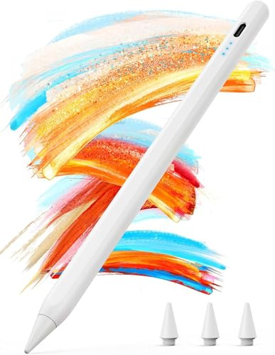 KINGONE Charge Rapide Stylet pour iPad 2018–2026, Pencil ipad USB-C avec rejet de Paume et détection d’Inclinaison, Compatible iPad 11/10/9/8/7/6, Pro M4/12.9/11/13, Air 3/4/5/M2/M3/M4, Mini 7/6/5.