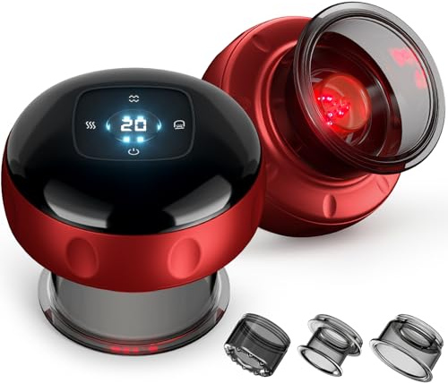 2 Pack Cupping Set, Smart Cupping Therapy Massager, 7 in 1 Red Light Cupping Therapy Set with 2 Modes for Targeted Pain Relief, Muscle Soreness,Tighter Skin,Cupping Kit with 12 Levels Suction and Heat
