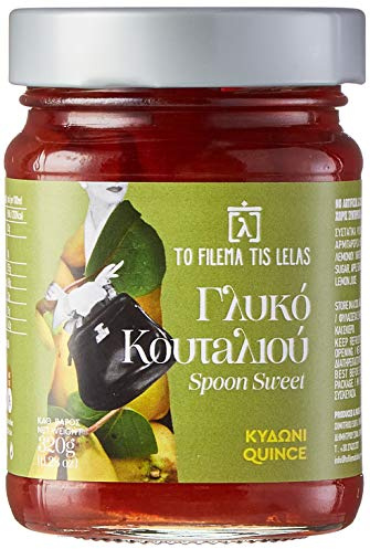 To Filema Tis Lelas Coing Confit au Sirop – Pack de 2 x 320 g (640 g Total) | Bonbons à la Cuillère Grecs Artisanaux | Fruits Frais Grecs 100% | Vegan, Sans Gluten | Gourmet Méditerranéen