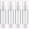 Yalbdopo 4Pcs Airless Pump Bottle | Refillable Empty Clear Travel Lotion Pump Containers/Vacuum Press Pump Bottles for Foundation, Essence, Lotion (50ml)