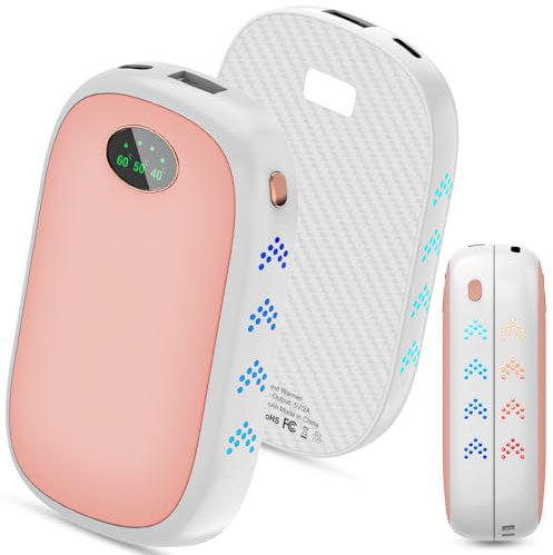 Handwärmer, Elektrischer Handwärmer 10000 mAh Split-Magnetic 2er-Pack, Wiederaufladbarer Taschenwärmer mit 3 Einstellbare Heizmodi, Ladegerät Powerbank-Wärmer Wintergeschenke für Damen Kinder Mann
