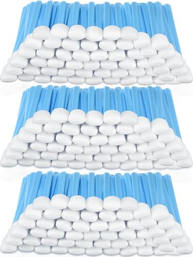 Confezione da 500 tamponi in schiuma per la pulizia di stampanti, elettronica, fotocamera, lenti ottiche, macchina da cucire, 13 cm, colore: blu