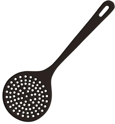 Fackelmann Fenix - Schiumarola da cucina, materiale RPET 100% riciclato, in plastica riciclabile con elevata resistenza al calore fino a 210 °C, ad alta durata, antigraffio, colore nero, 31 x 8 cm, 1