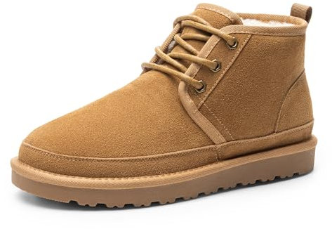Bruno Marc Mens Snow Boots Winter Insulated Waterproof Outdoor Boots SBSB2402M FuzzyGo Men's Cozy,Size 11,Chesnut,SBSB2402M