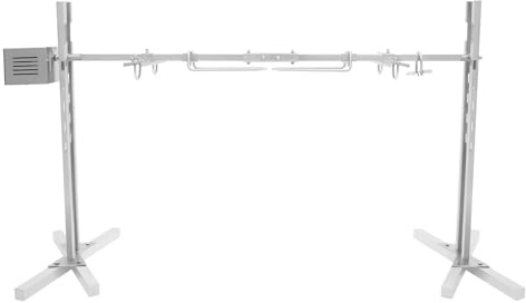 Bdneygtyr Barbecue à rôtissoire en acier inoxydable avec moteur, capacité de charge de 30 kg, pour cochon de lait, barbecue pivotant avec tige et accessoires, barbecue à cochon de lait avec moteur