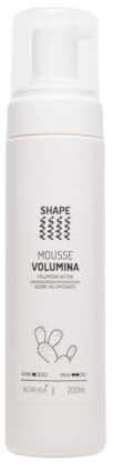BORHEA SHAPE Mousse Volumina – Schiuma volumizzante capelli ricci, mossi e lisci | Con Aloe Vera, Opuntia e Proteine del Riso | Mousse professionale per corpo, definizione e idratazione – 200 ml