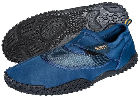 NORTY Men's Water Shoes Size 15, Quick-Dry Aqua Socks for Beach, Kayaking & Pool, Swimming Shoes Non-Slip Grip & Comfortable Fit, Navy