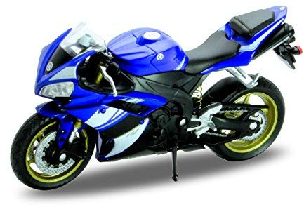 Welly Die Cast Motorcycle Blue Yamaha 2008 YZF-R1, 1:18 Scale