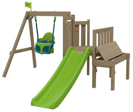 TP Forest Toddler Wooden Swing Set & Slide