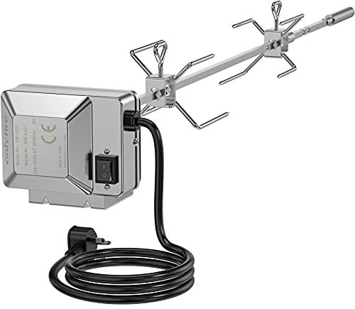 onlyfire BRK-6034 Stainless Steel Grill Rotisserie Kit Fits for Weber Genesis II 200/300 series & Genesis II LX 200/300 series gas grills