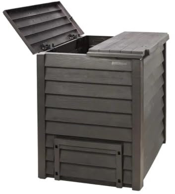 Composteur Thermo-Wood 600 L aspect bois anthracite