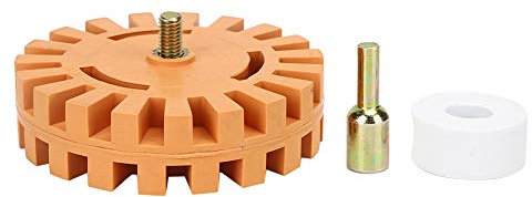 Ruota di Rimozione Adesivi in Gomma 4 Pollici, Rimuovi Colla per Pellicola per Adesivi Disco Detergente per Decalcomanie Pneumatico Diametro 25 MM Kit Utensili per Rimozio