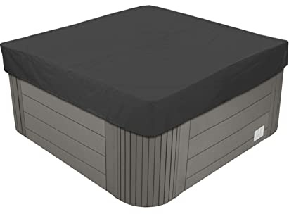 Utomhus Spaskydd 210D Oxfordtyg Överdrag för fyrkantigt Spa, Badkars, Spabad, Poolöverdrag, Vattentätt Dammsäkert UV-skydd, Flera Storlekar att Välja På,Black,220x220x30cm