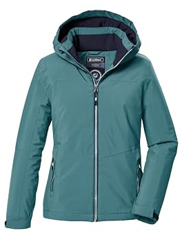 killtec Niñas Chaqueta funcional/chaqueta de exterior con capucha KOW 352 GRLS JCKT, dunkelmint, 116, 42145-000