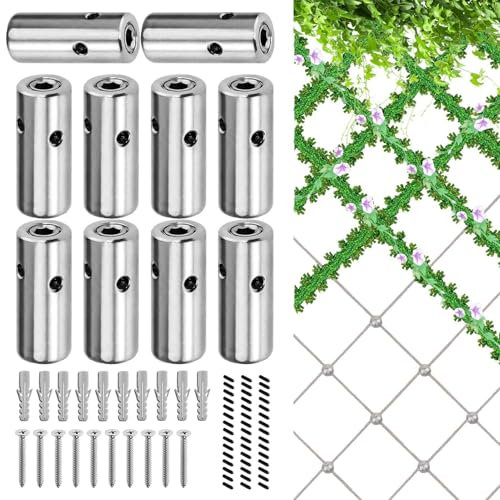 Set traliccio verticale, griglia in acciaio inox, di griglia per cavi metallici, set di griglie portatili con chiave esagonale, ancoraggio di estensione, viti