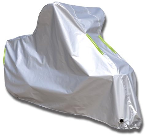 Housse De Moto Pour Yamaha Tricity 300, Housse De Moto Imperméable Extérieure, Housse De Scooter Anti-poussière, Anti-rayures Et Résistante Au Soleil Avec Trou De Verrouillage Et Boucle Coupe-vent(Sil