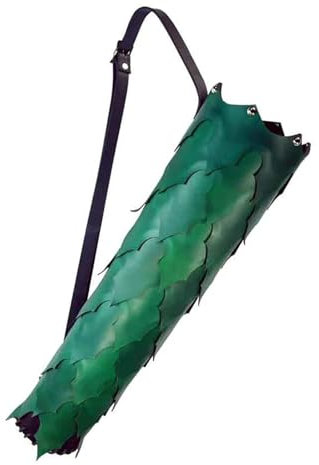 Bågskytte höftquiver för pilar medeltida larp bågskytte drakskala quiver skog elven läder bakpil fodralhållare Robin huva ranger alf bowman bågskytte hölster för förening och återupplivningsbåge