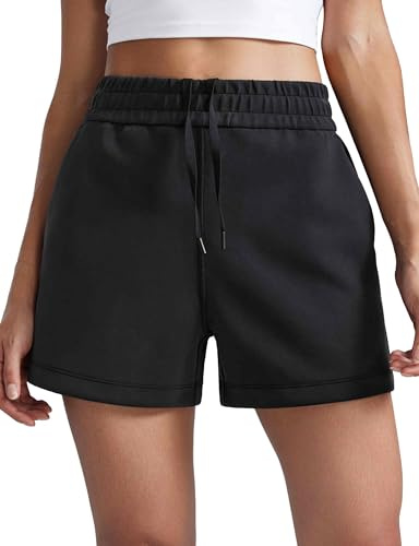 CRZ YOGA SoftAura Shorts Sweat Taille Haute 10cm Noir 44