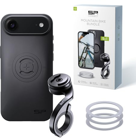 SP CONNECT Paquete para bicicleta de montaña |SPC+| compatible con iPhone Air | Soporte para teléfono móvil para bicicleta de montaña | Soporte para teléfono móvil para bicicleta de montaña MTB Gadget
