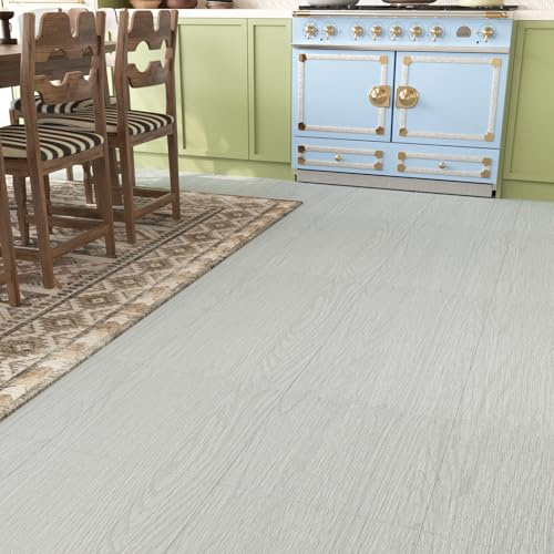 VaryPaper Vinylgolv klicksystem självhäftande kakel träutseende ljusgrå 30 cm x 30 cm 10 stycken