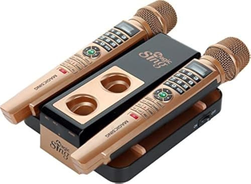New Magic Sing E5+ 5000+ Tagalog English Builtin Songs + WiFi Karaoke Two Wireless Mics. Now with Over 600 Songs, and Counting,with Vocal Guide in MAGICSING Streaming APPs.