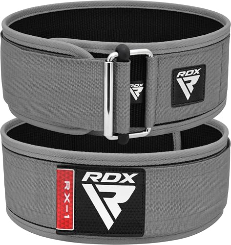 RDX Gimnasio Cinturón 4” Soporte Lumbar autobloqueante para la Espalda Cinturón Musculacion Peso Entrenamiento Cinturones Pesas Levantamiento Halterofilia Powerlifting Equipo de Gimnasio en casa