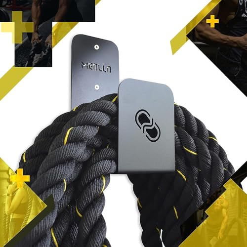 Soporte de Pared para Cuerda de Batalla - 100% Acero al Carbono