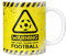 Mug Monster - Warning May Start Talking About Football Funny Gift Mug - Ceramic Coffee Mug/Cup, Gift for Men or Women, Extra Large and Giant Mug Available, 11oz White Mug