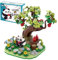Kreativ Panda Micro Bauklötze, MOC Klemmbausteine Pandabär Tier Bausteine Spielzeug, Regenwald Pflanzen Wald Bäume Blumen Büsche Tiere Zubehör Botanische Kompatibel mit Lego