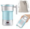 Faltbarer Reisewasserkocher Klein,CEIEVER Faltbarer Wasserkessel 800ML Camping Tragbarer Wasserkocher Mini Reisewasserkocher Klein für Camping,Reise,Wandern,Outdoor (Blau)