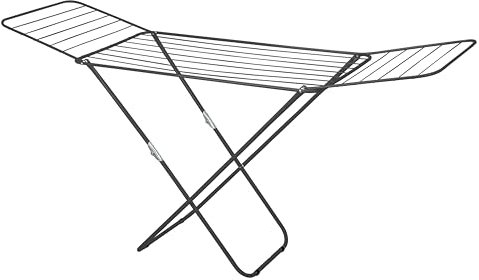 HERSIG - Tendedero de Hierro Color Negro con alas 16m | Tendedero Plegable con alas 16m