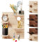 porte clef mural en bois avec organiseur modulaire, porte-clés, rangement mural avec crochets, Rega, ensemble d'organisateurs muraux pour chambre, bureau, salle de bain, 38 x 22,8 cm (Couleur bois)