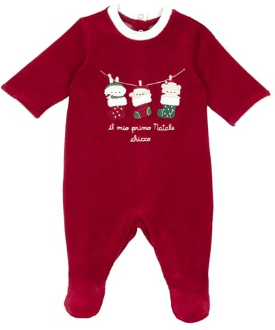 Chicco Tutina Natale Bimbo 0-24 in Morbido Tessuto FW25 253
