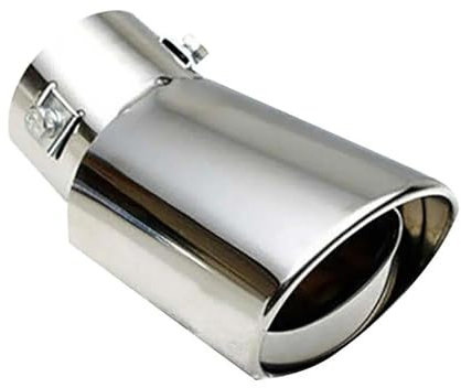 DZSMACHENGSM Tubo Escape Coche Tubo Escape Acero Inoxidable para Vehículo Coche Cola Redonda Cromado Universal Anticorrosivo Tubo de Escape(Bend)