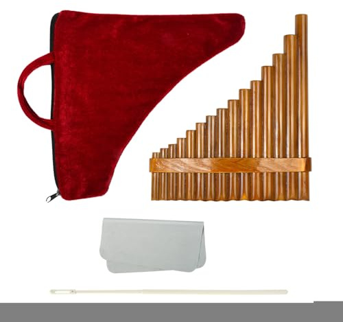 Flûte De Pan 15 Tuyaux En Bambou Avec Sac De Transport, Clé De Sol, Instrument De Musique Traditionnel Chinois, Flûte De Pan Fabriquée À La Main Pour Débutants, Étudiants, Enfant Et Adultes