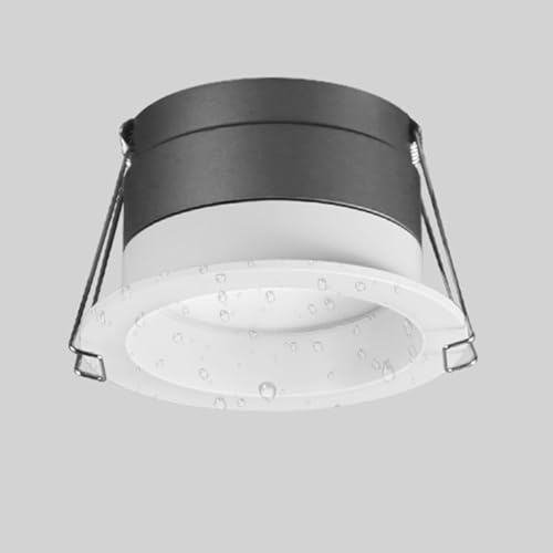 Foco LED empotrable de Techo, IP65, Resistente al Agua, Montaje Empotrado, Foco direccional para Pasillo, Porche, baño, lámpara de Techo (3000 K, 10 W)