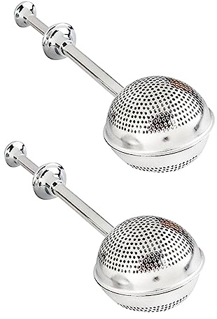EPIGEIST 2 piezas Infusor de Té Inoxidable Bola Colador con Mango Filtro para Sueltas Resistente para Preparar Infusiones Taza
