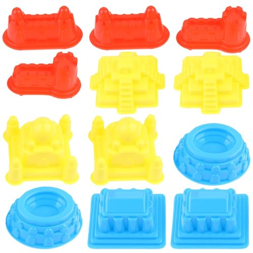 HOOTNEE Juego de Moldes de Castillo de Arena para 30 Piezas de Plástico PP Colores Surtidos, Juguetes para Construir Castillos en Interiores y Exteriores, Set de Arena Color Aleatorio