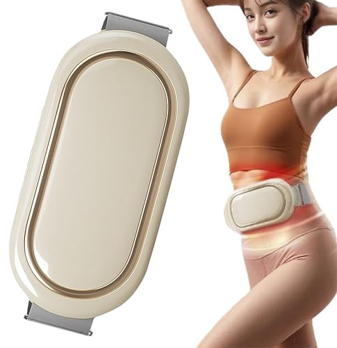 BUEAEW Rechargeable Lazy Abdominal Slimming Machine, Tragbares Heizgürtel Wärmegürtel mit 3-Wärmestufen, 6 Modi & 9 Intensitäten, Elektrisch Kabellose Schlankheitsgürtel,Bauchmassagegerät