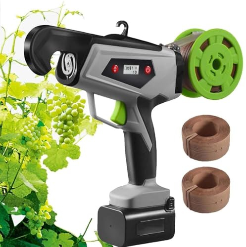 CUTANGELAR Atadora De Vides, Atadora Eléctrica De Plantas con Ajustes De Tensión. Control De 3 A 8 Vueltas Y Un Tamaño Máximo De Haz De 25 Mm para Hortalizas Y Plantas con Flores En Viñedos.