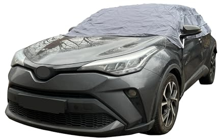Sakura SS5384 Large Grey Car Top Cover - Frost Protection Water Resistant - Universal Easy Fit - Choose From 4 Sizes, Grey