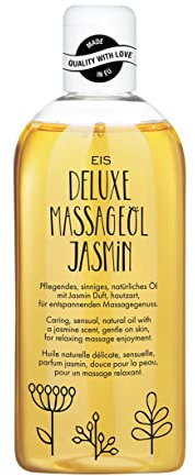 EIS Deluxe Massageöl Erotisches Massageöl 250ml | Verschiedene Düfte | Jasmin Duft | Hautpflegend | Hochwertige Inhaltsstoffe | Perfekt für Sinnliche und Erotische Massagen